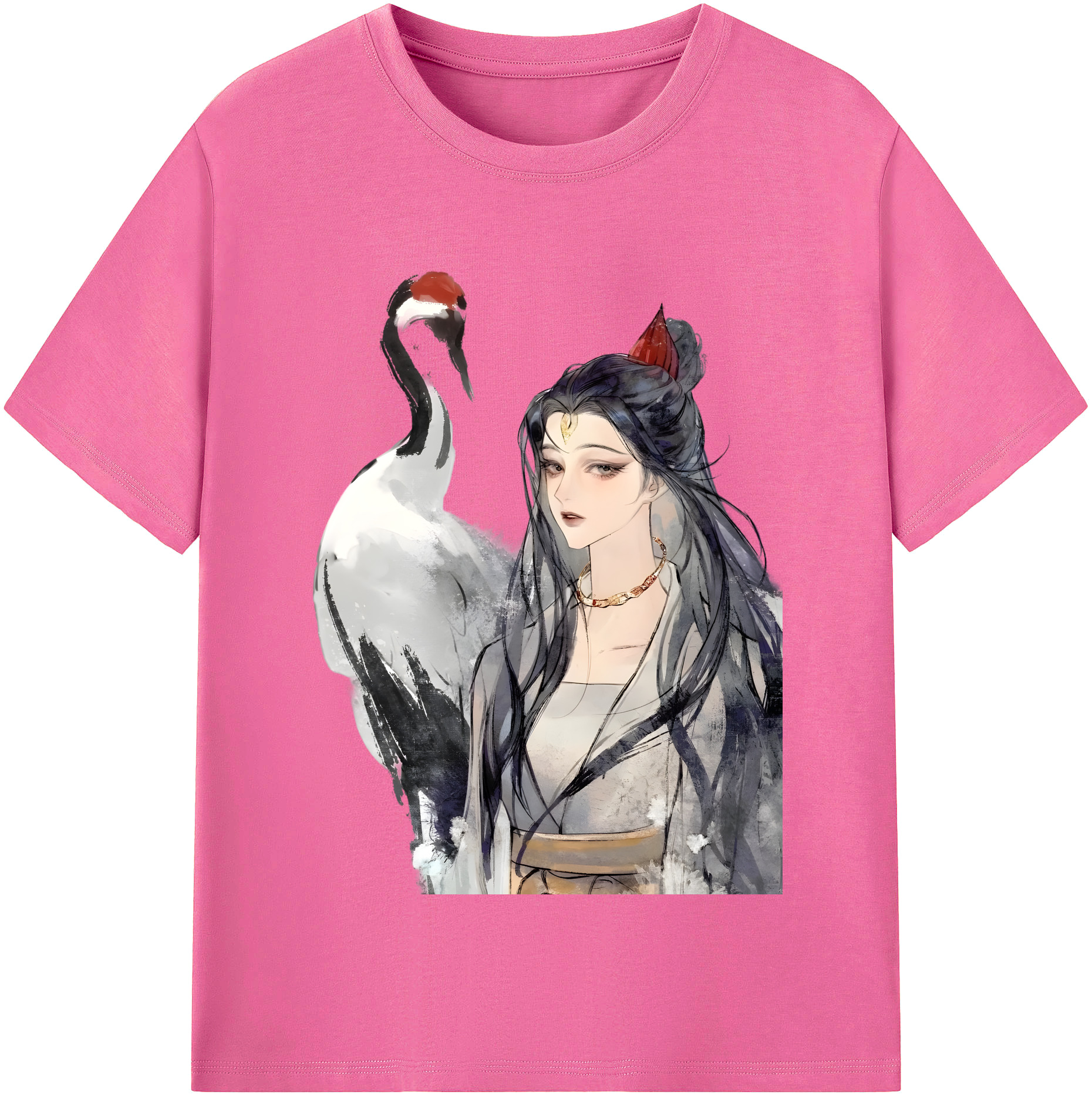（画像用） Ne Zha 2 ナタ 魔童の大暴れ レディースカジュアルプリントTシャツ（綿100％）